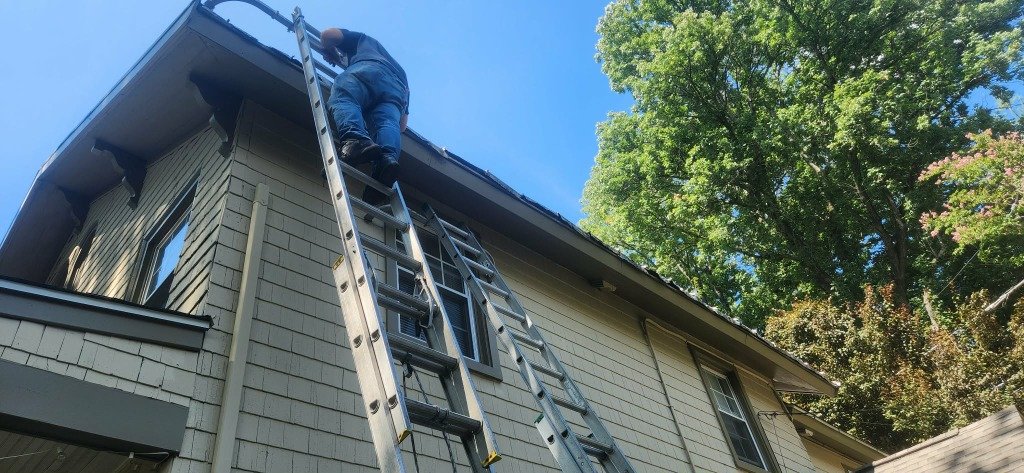 Stanley Mattatall of Gutters Baltimore on the job